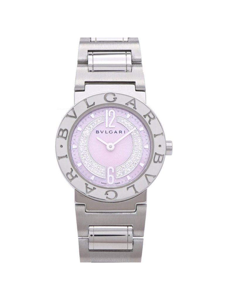 Bvlgari Diamond Dn Quartz Watch Ss Pink